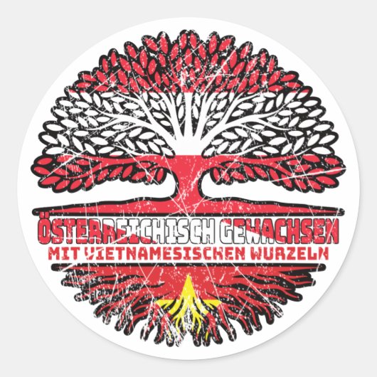 Vietnam Vietnamesisch Österreichisch Österreich ラウンドシール (正面)