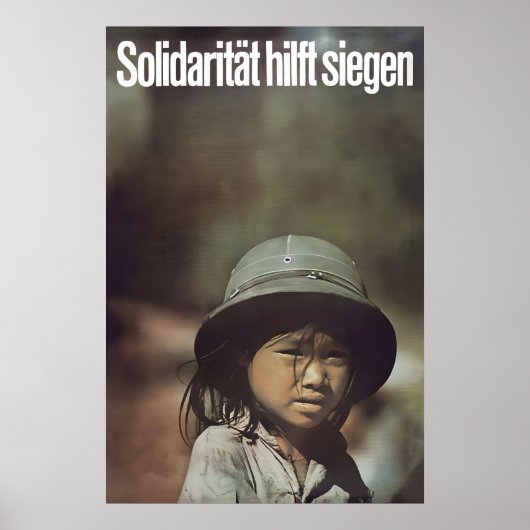 Vietnam War Poster Eastern Germany Solidarity ポスター (正面)