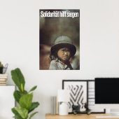 Vietnam War Poster Eastern Germany Solidarity ポスター (ホームオフィス)
