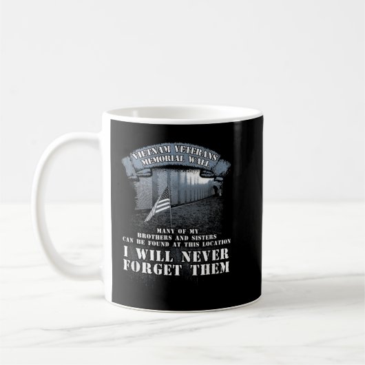 Vietnam War Veterans Memorial Wall Art Design Gift コーヒーマグカップ (左)