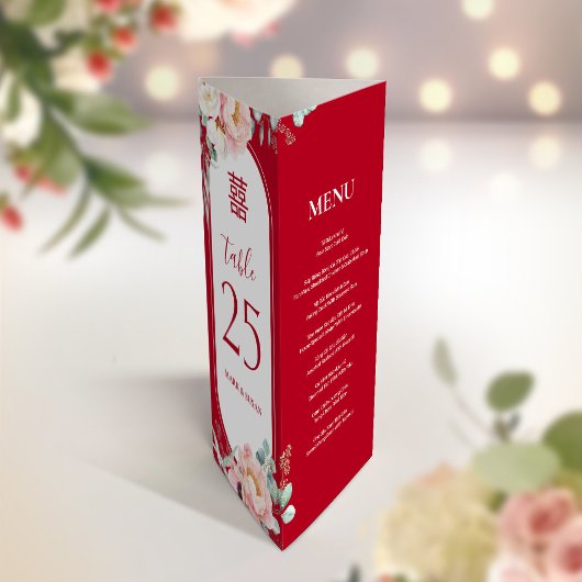 Vietnamese 3 in 1 Table number, Menu & thank you