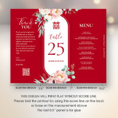 Vietnamese 3 in 1 Table number, Menu & thank you