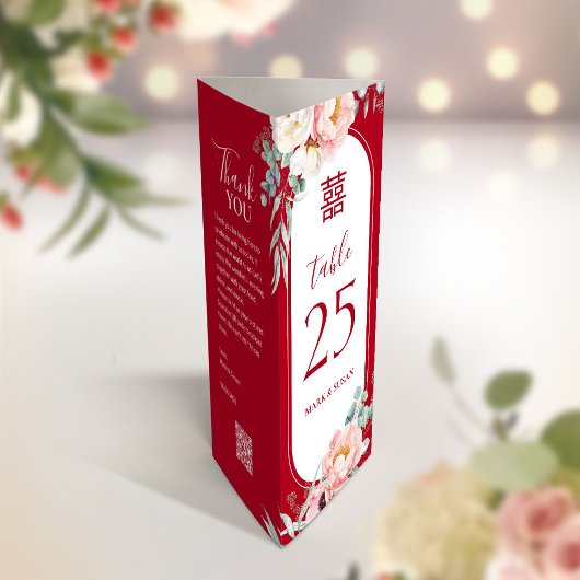 Vietnamese 3 in 1 Table number, Menu & thank you