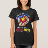 Vietnamese American Foreign Vietnam Flag Tシャツ (正面)