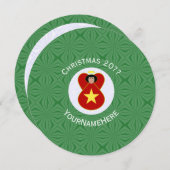 Vietnamese Angel Christmas Personalize Round  招待状 (正面/裏面)
