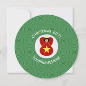 Vietnamese Angel Christmas Personalize Round  招待状 (正面)