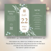 Vietnamese English Menu, Table Number & Thank you