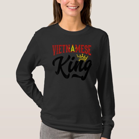Vietnamese King Vietnam Vietnamese Vietnam Flag Tシャツ (正面)