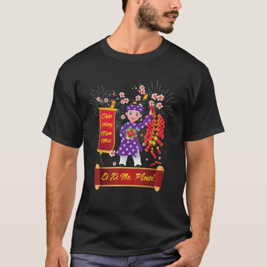 Vietnamese Lunar New Year 2025 Chuc Mung Nam Moi  Tシャツ (正面)