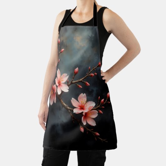 Vietnamese Peach Blossom Art エプロン (インサイチュ)