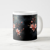 Vietnamese Peach Blossom Art ジャンボコーヒーマグカップ (正面右)
