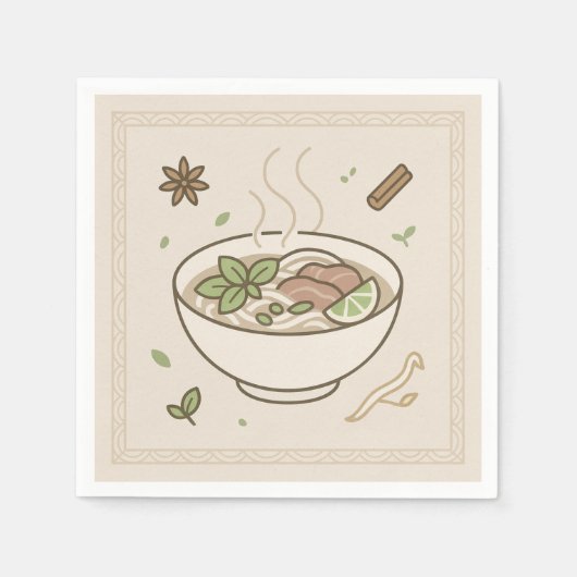 Vietnamese Pho (U.S. Restaurant Style) スタンダードカクテルナプキン (正面)