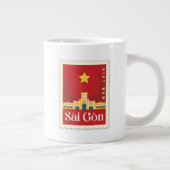 Vietnamese Saigon Stamp Printed Mug ジャンボコーヒーマグカップ (右)