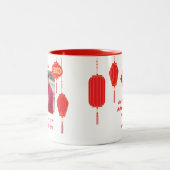 Vietnamese Tết New Year Lantern Photo ツートーンマグカップ (中央)