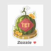 Vietnamese Tet Lucky Watermelon Hoa Mai Flowers シール (シート)