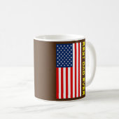 Vietnamese VNCH Flag Viet Nam Cong Hoa Best Dad コーヒーマグカップ (正面右)