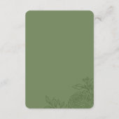 Vietnamese Wedding Ranunculus Green Thank You Card サンキューカード (裏面)