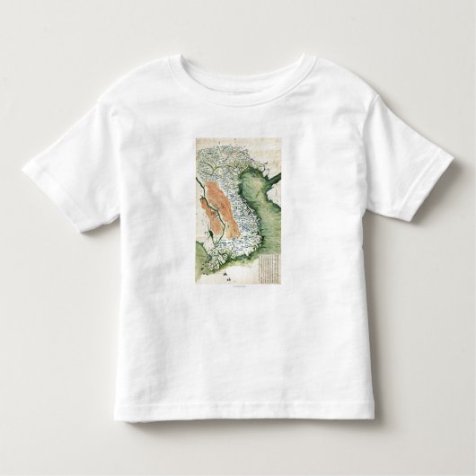 VietnamPanoramic MapVietnam トドラーTシャツ (正面)