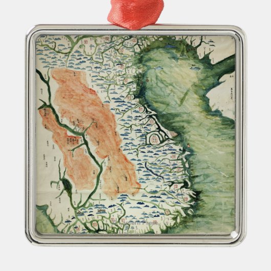 VietnamPanoramic MapVietnam メタルオーナメント (正面)