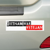 vietnamwar退役軍人 バンパーステッカー (車上)