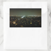 View 素晴らし Overlook the City Lights at Night 長方形シール (バッグ)