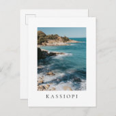 View at Kassiopi village coast, Corfu ポストカード (正面/裏面)