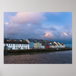 View from Claddagh of The Long Walk and Old Quays ポスター