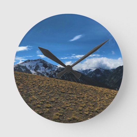 View from Mount Howard Summit, OR ラウンド壁時計 (正面)