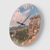 View from roof in Verona ラージ壁時計 (傾斜)