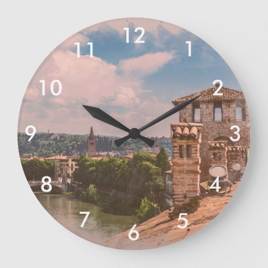 View from roof in Verona ラージ壁時計 (正面)