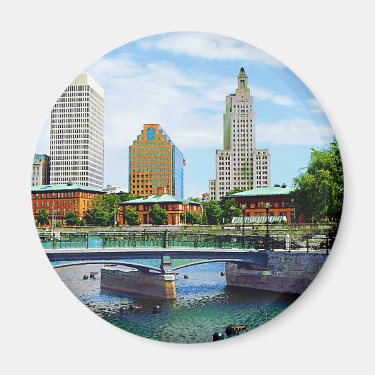 View from Waterplace Park, Providence, RI マグネット (正面)