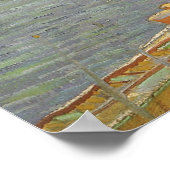 View of a River w Rowing Boats by Vincent van Gogh ポスター (角)