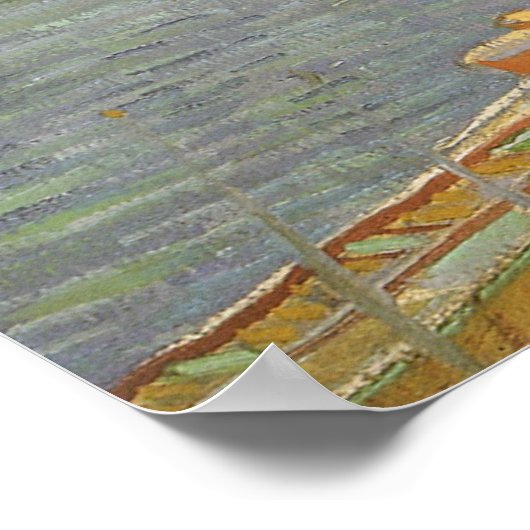 View of a River w Rowing Boats by Vincent van Gogh ポスター (角)