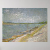 View of a River w Rowing Boats by Vincent van Gogh ポスター (正面)