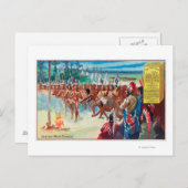 View of anインディアン・ダンス、Maizena Product Ad ポストカード (正面/裏面)