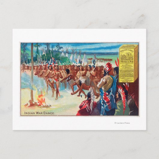 View of anインディアン・ダンス、Maizena Product Ad ポストカード (正面)