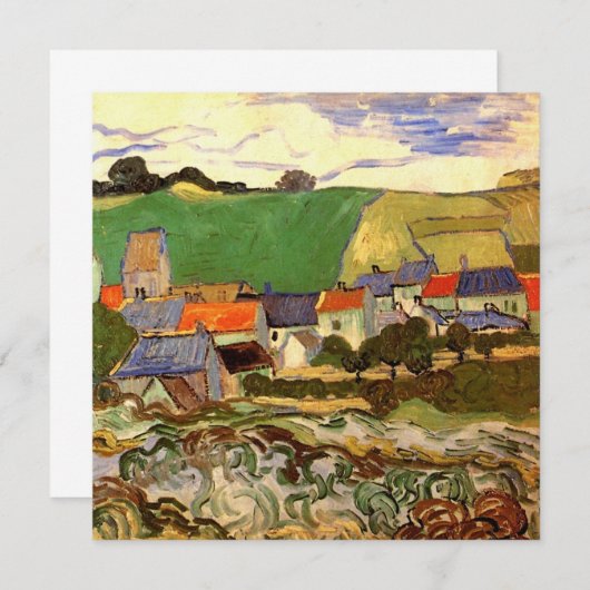 View of Auvers by Vincent vanゴッホ (正面/裏面)