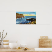 View of Bald Head Cliff at York Beach ポスター (キッチン)