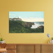 View of Bald Head Cliff & Exterior of Cliff Hous キャンバスプリント (インサイチュ (リビング))