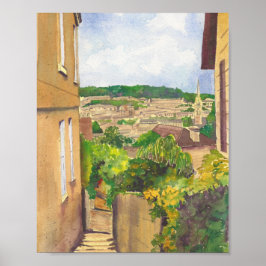View of Bath II Watercolor Print ポスター