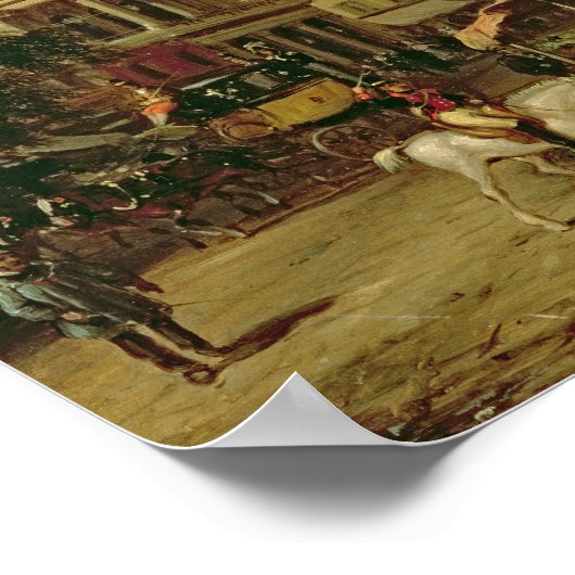 View of Boulevard Montmartre, Paris, 1830 ポスター (角)