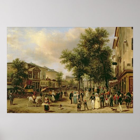 View of Boulevard Montmartre, Paris, 1830 ポスター (正面)