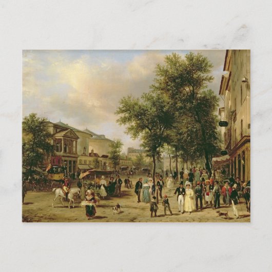 View of Boulevard Montmartre, Paris, 1830 ポストカード (正面)