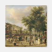 View of Boulevard Montmartre, Paris, 1830 マグネット (正面)