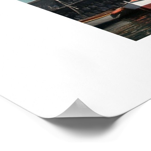 View of Coricella Harbour in Procida ポスター (角)