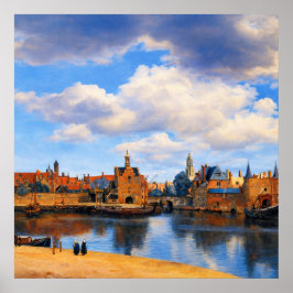 View of Delft by Johannes Vermeer ポスター