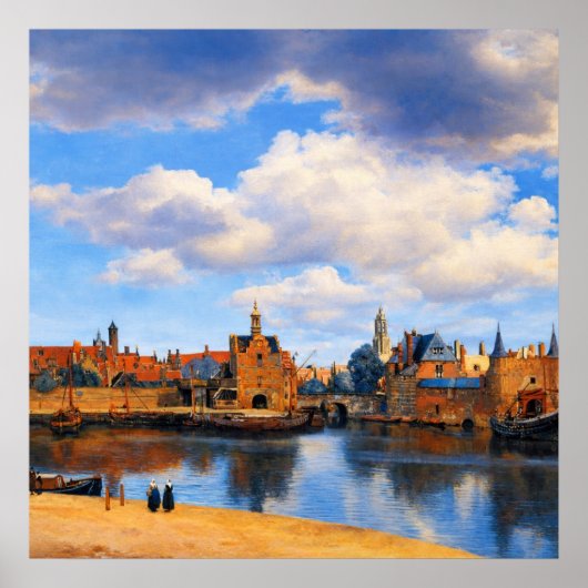 View of Delft by Johannes Vermeer ポスター (正面)