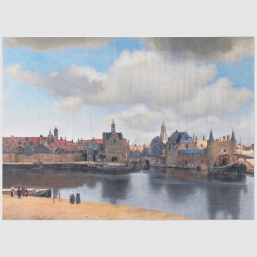 View of Delft, Johannes Vermeer, 1659-1660 薄葉紙 (正面)