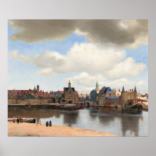 View of Delft — Vermeer ポスター (正面)