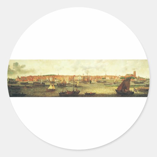 View of Dordrecht from the North by Adam Willaerts ラウンドシール (正面)